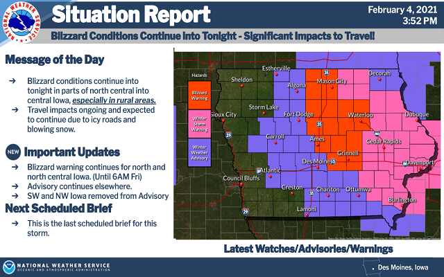 Blizzard Conditions Continue Into Tonight.  Significant Impacts To Travel!