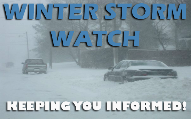 ⚠ Winter Storm WATCH in effect for the entire listening area ⚠