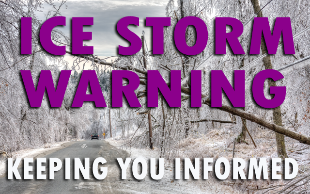 Ice Storm Warning from Monday evening into Tuesday evening
