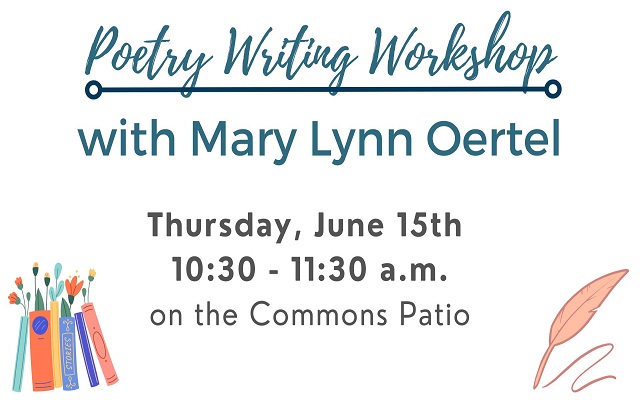 <h1 class="tribe-events-single-event-title">🖊 Poetry Writing Workshop with Mary Lynn Oertel at the Mason City Public Library</h1>